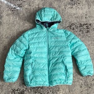 Eddie Bauer Girls Duck Down Reversible Puffer Coat Size Medium